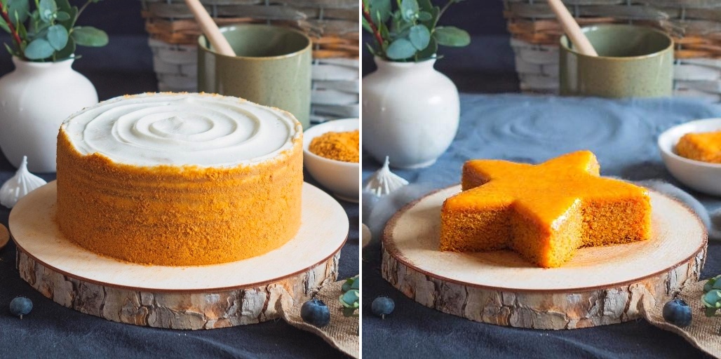 round cake to star cake